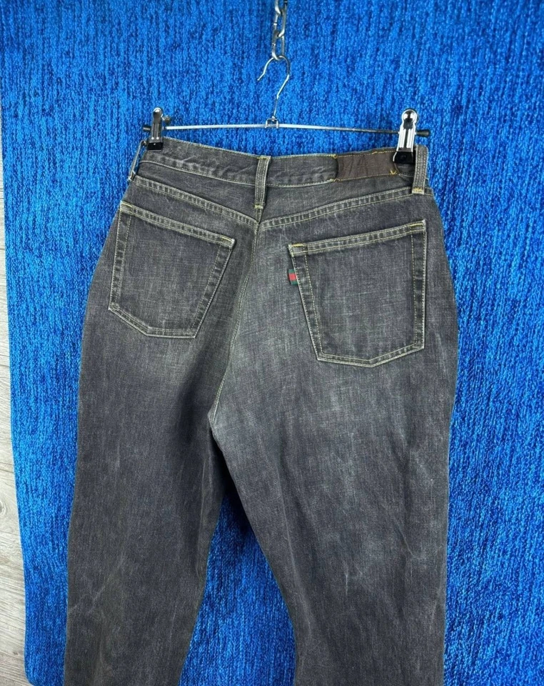 JEANS VINTAGE RARO GUCCI ANTIGO ANOS 90 FEITO NA ITÁLIA COM PATCH TAMANHO 34 (54) - Imagem 2 de 4