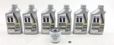 NEW OEM Mitsubishi Engine Motor Oil & Filter Kit Mobil 1 5W-30 Dexos1 KT212008