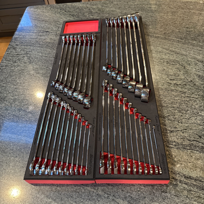 #ad Snap On soexmet01fbr soexsae01fbr 38 pc metric sae Foam sets combo value pack $2395.00