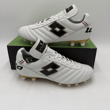 Lotto Stadio OG II FG Soccer Cleats - White, All Black  Men  s Size 7 NWB No Lid