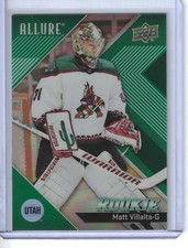 2024-25 UD ALLURE #104 MATT VILLALTA RC GREEN RAINBOW SP /99 UTAH MAMMOTH