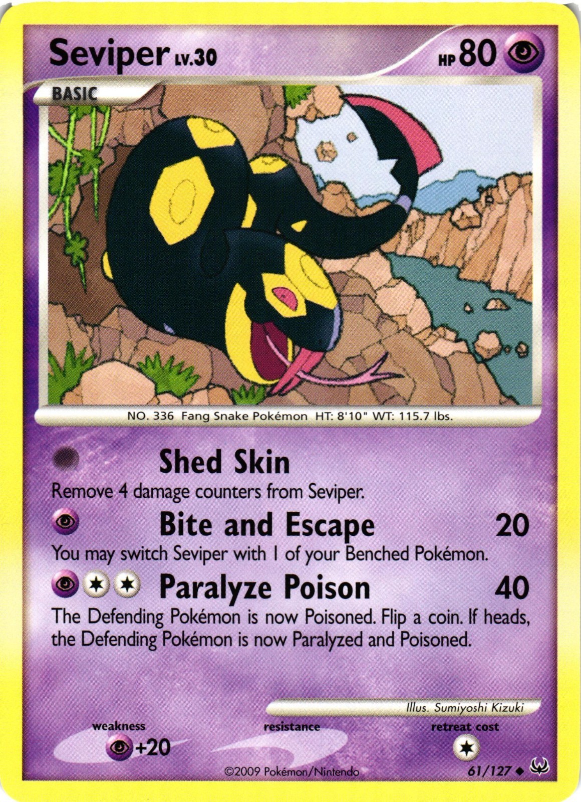 Pokémon TCG Seviper Platinum 61/127 Regular Uncommon VLP