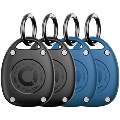 4 Pack For Airtag Keychain Holder Case | Ipx8 Waterproof Ultracompact | Portab
