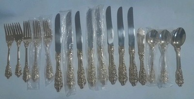 FB Rogers GOLDEN FRENCH ROSE 15 Piece Place Setting Gold Electroplate Flatware