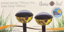 Solar Garden Path Lights &ldquo;Tiffany&rdquo; Eco Outdoor Solar Lamps Auto On/Off -Set of 2
