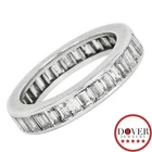 Vintage 3.50cts Diamond Platinum Baguette Eternity Band Ring 4.7 Gr NR