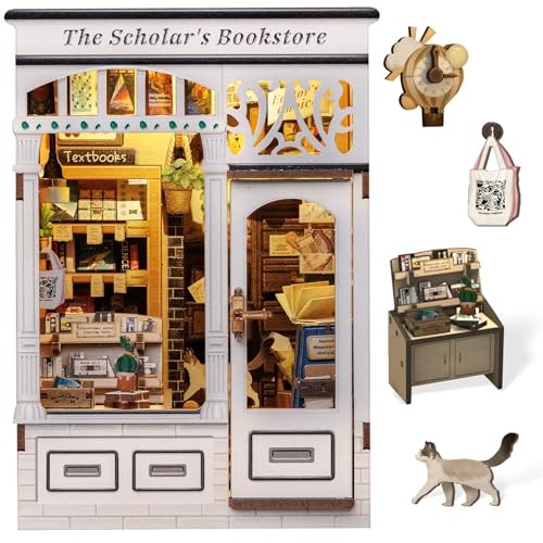 DIY Miniature Book Nook Kit - Creative Dollhouse Craft for Adults & Teens