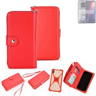 2in1 Hülle Portemonnee für AGM X6 Schutzhülle Case Handyhülle rot