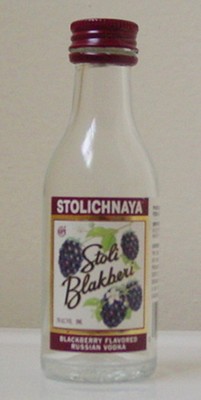 STOLI BLAKBERI Vodka EMPTY MINIATURE BOTTLE - No Contents/Collectible