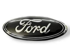 9 Inch Front Grill/Tailgate Ford Black Logo black Rear Emblem Badge Oval Icon