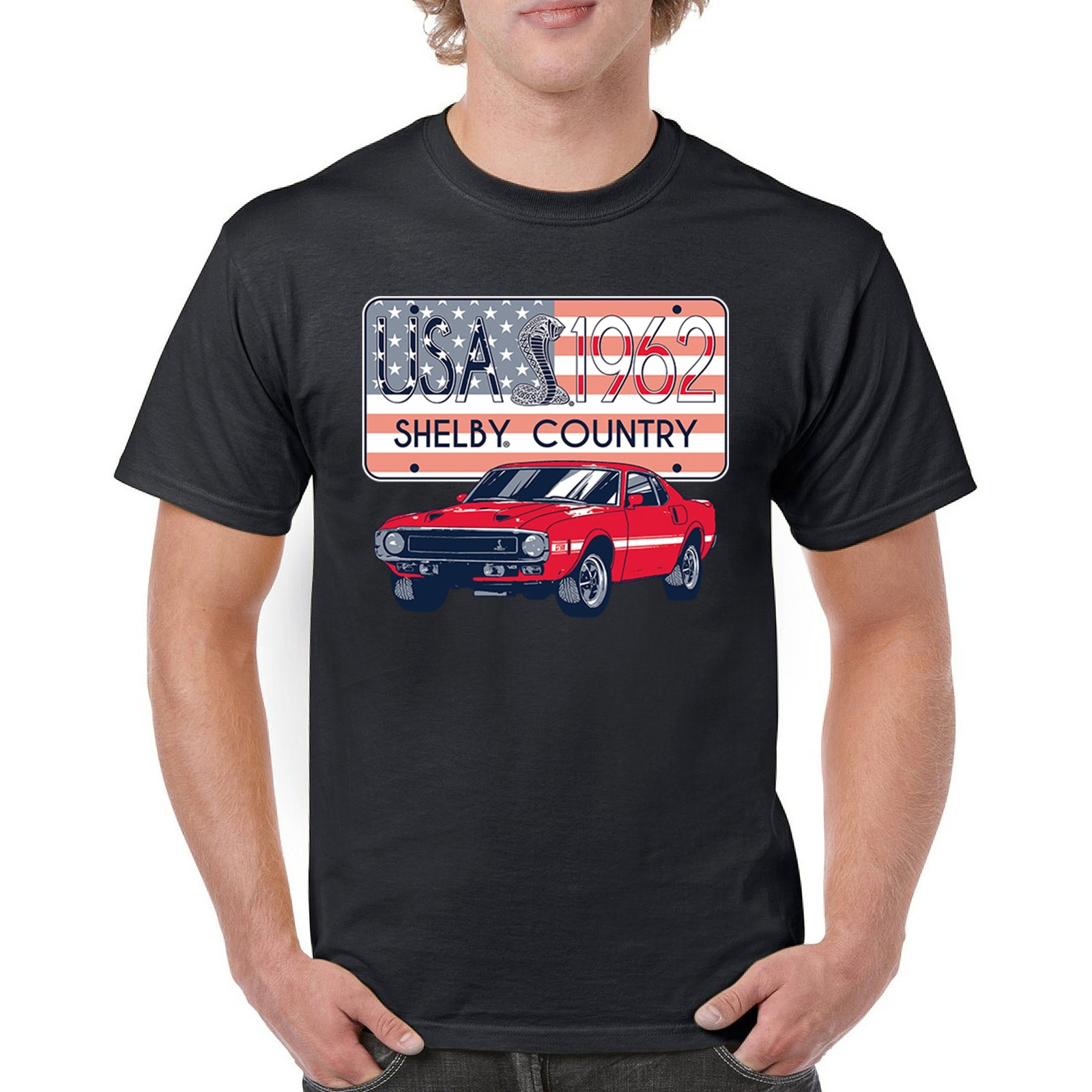 ALTRA T shirt Shelby Country 1962 American Racing Mustang powered by Ford maglietta uomo