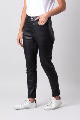 Premium Women's Genuine Leather Black Lambskin Handmade Soft Real Leather Pant