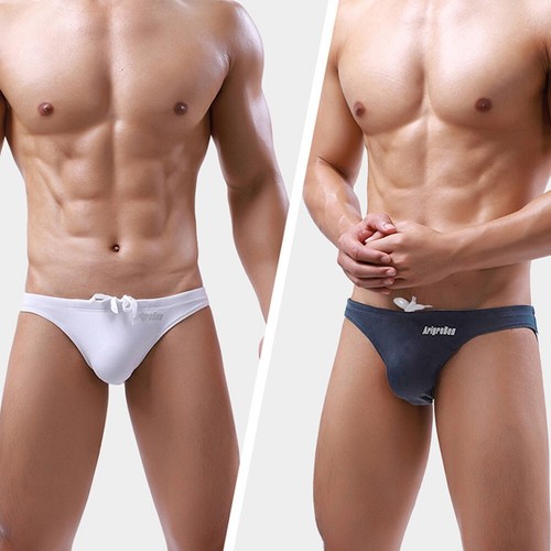 Men Sexy Low Waist Swim Briefs Swimming Pants Bikini Beach Shorts Quick Dry - Picture 5 of 31
