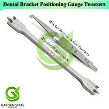Dental Bracket Positioning Gauge Orthodontic De Bonding Reverse Action Tweezers