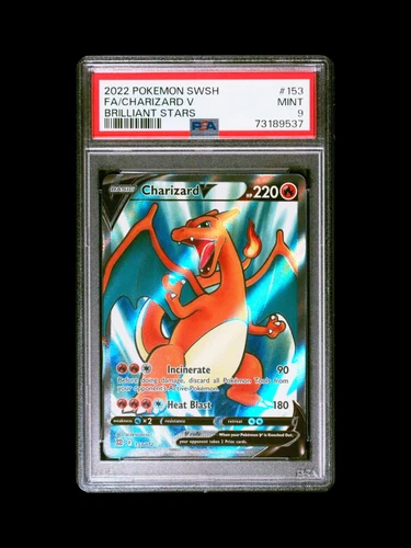 2022 Pokemon TCG Full Art Charizard V 153/172 Brilliant Stars PSA 9 MINT 9537