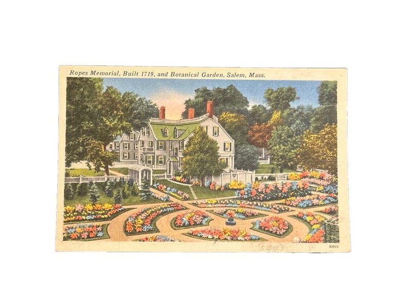 Ropes Memorial & Botanical Garden, Salem Massachusetts MA Vintage Postcard