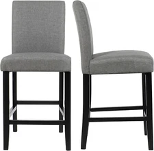 Counter Height Bar Stool, Classic Upholstered 24 Inches Counter Height Stools Se