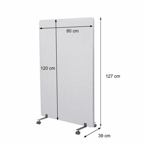 B-Ware Akustik-Trennwand MCW-G77, Raumteiler, Stoff/Textil, 127x80cm braun-grau - Bild 6 von 6