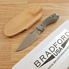 Bradford Knives Guardian Fixed Knife 3.5" AEB-L Steel Full Blade Micarta Handle