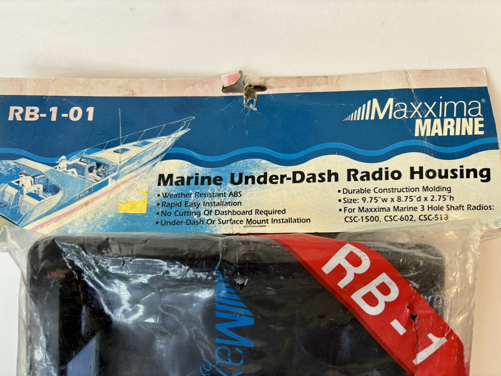 NEWMAXXIMA MARINE UNDER DASH RADIO HOUSING OR SURFACE MOUNT FITTING RB