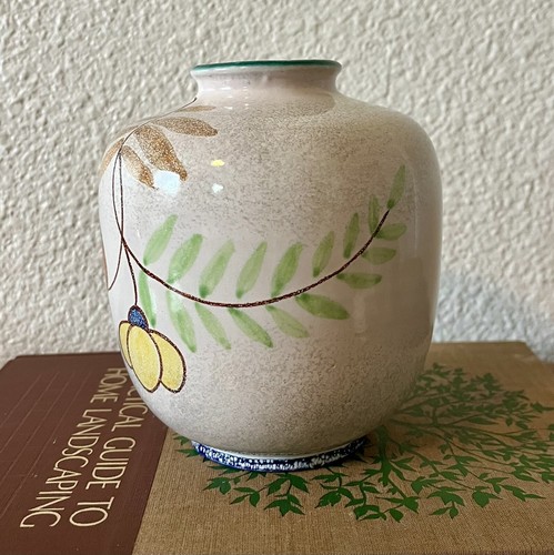 Rosenthal Germany Ceramic Handmade Pottery Orange Floral Vase - Picture 16 of 19