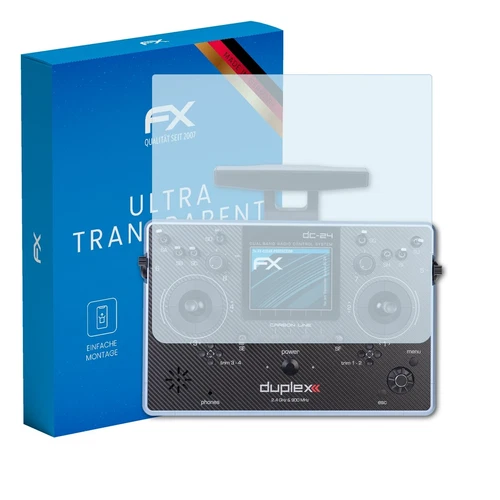 atFoliX 3x Displayschutzfolie für Jeti Transmitter Duplex DC-24 Schutzfolie klar