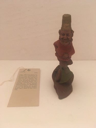 1988 Tom Clark's Gnome "Stitch" Thimble Family Cairn Studio w/ Story Card