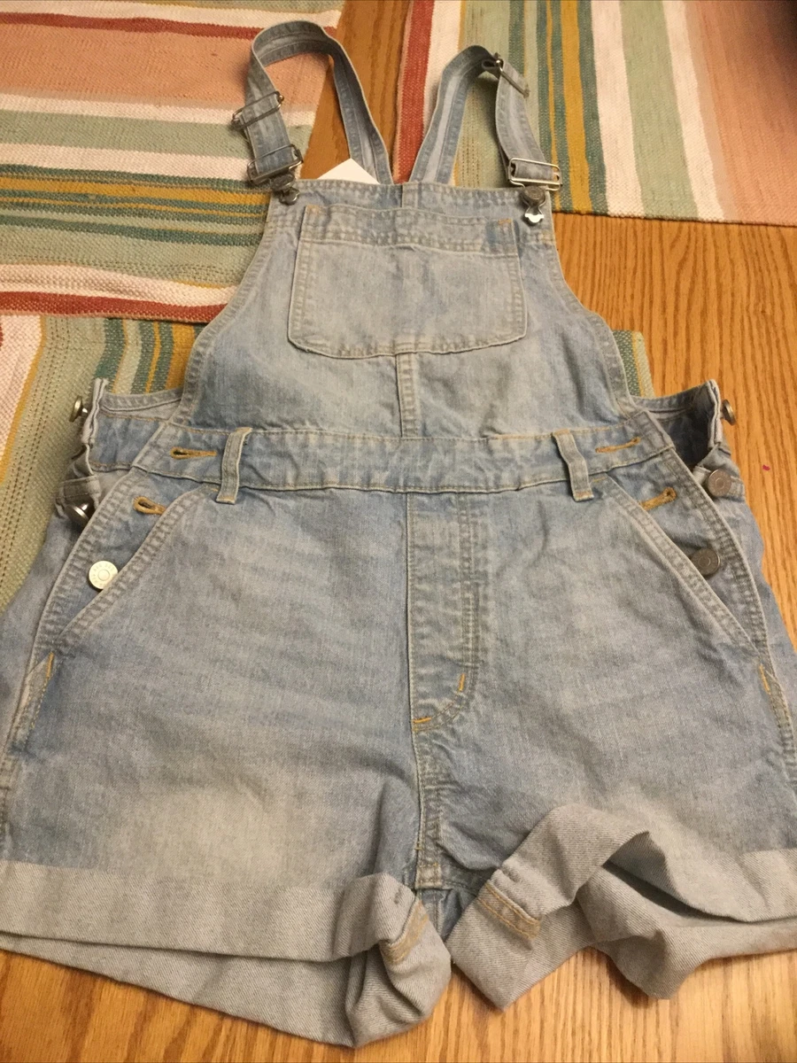 Urban Outfitters BDG Shortalls Overall Shorts Blue Denim Jean Womens Size 26 NWT