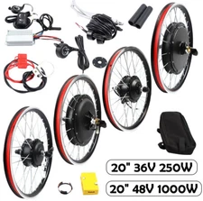 20" EBike Bicycle Conversion Kit 250/1000W Electric Front / Rear Wheel Hub Motor