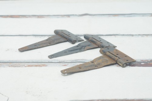Par de bisagras de correa "T" de colección de 10,25" para puerta de granero, puerta, bisagras rescatadas - Imagen 8 de 13