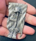 ~1.85 Oz MK BarZ "Fallen Soldier Tribute" Sand Cast Art High Relief .999 FS