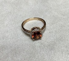 14 kt Yellow Gold Sunset Citrine & Diamond Ac...