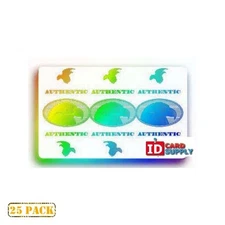 QTY: 25 | 9 Eagles ID Card Hologram Overlay with Adhesive Back