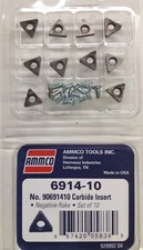 6914-10 AMMCO Negative Rake Brake Lathe Bits Carbide Insert (10 pcs) No. 9069141
