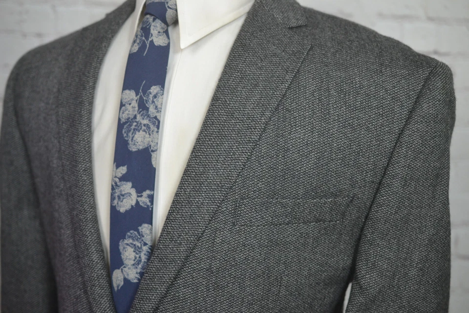 IZOD мужской серый шерсти BARLEYCORN Athletic Fit Sport пальто Blazer куртка размер 44R - Изображение 2 из 4