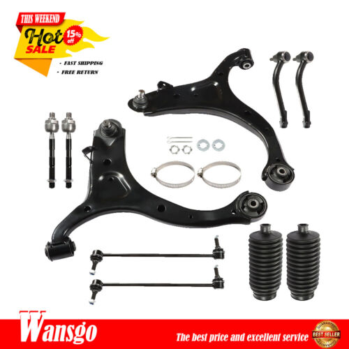10pc Suspension Kit Front Control Arm Sway Bar link Boots For 07-13 Kia Sorento - Picture 1 of 9