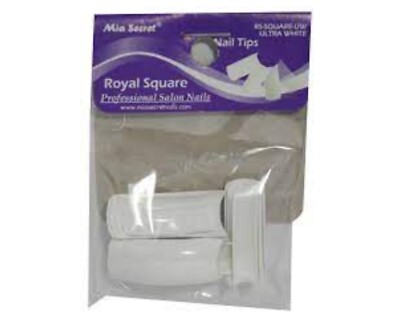 Mia Secret - Nail Tips - ROYAL SQUARE - 20 Ultra White (RS-SQUARE-UW)