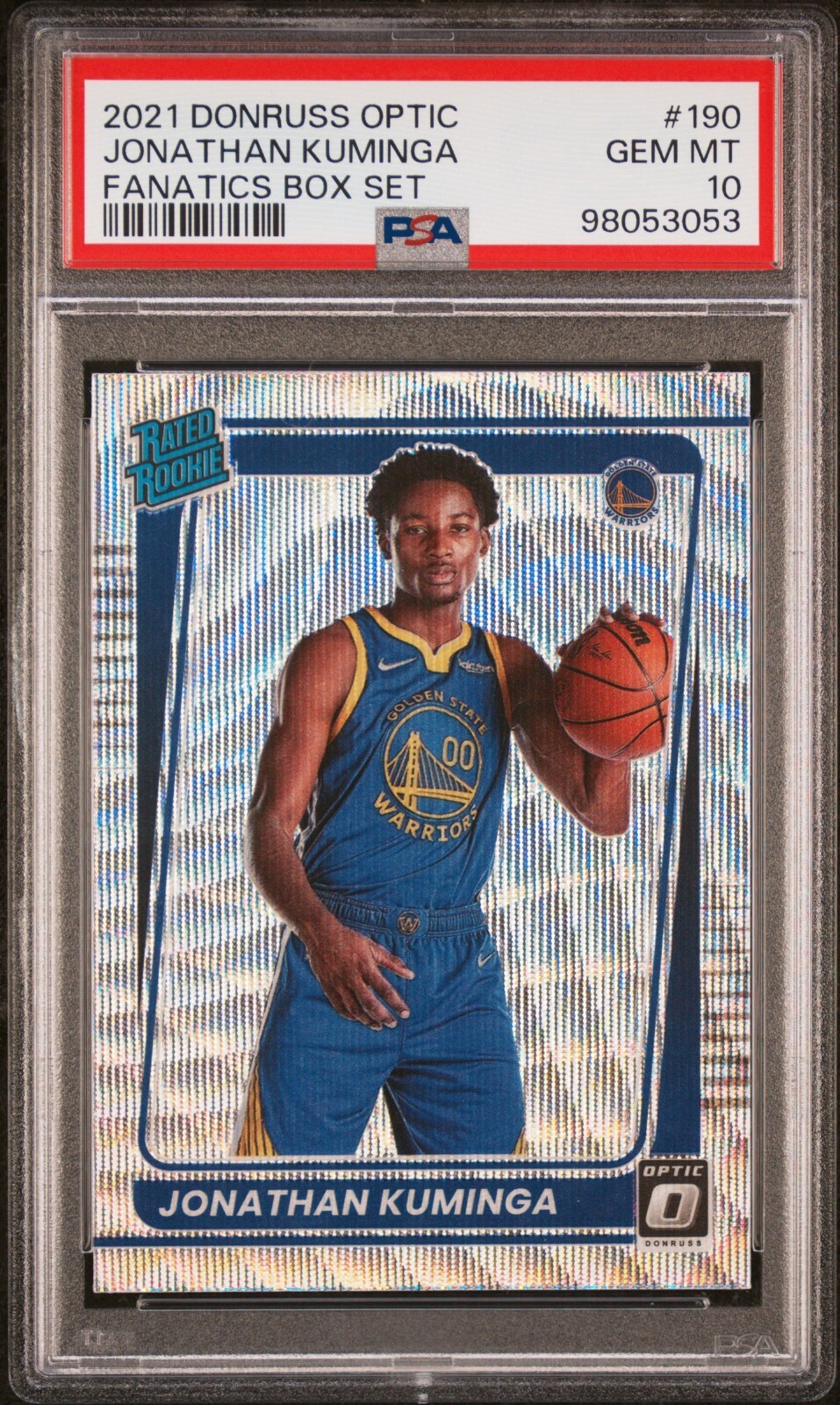 2021 Panini Donruss Optic Fanatics Box Set #190 Jonathan Kuminga PSA 10 NBA RC