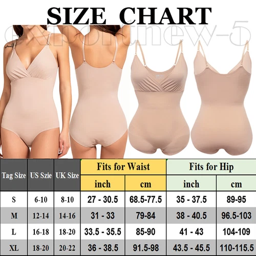 Women's Seamless Full Body Shapewear Bodysuit Tummy Control Slimming Body Shaper - Picture 18 of 50