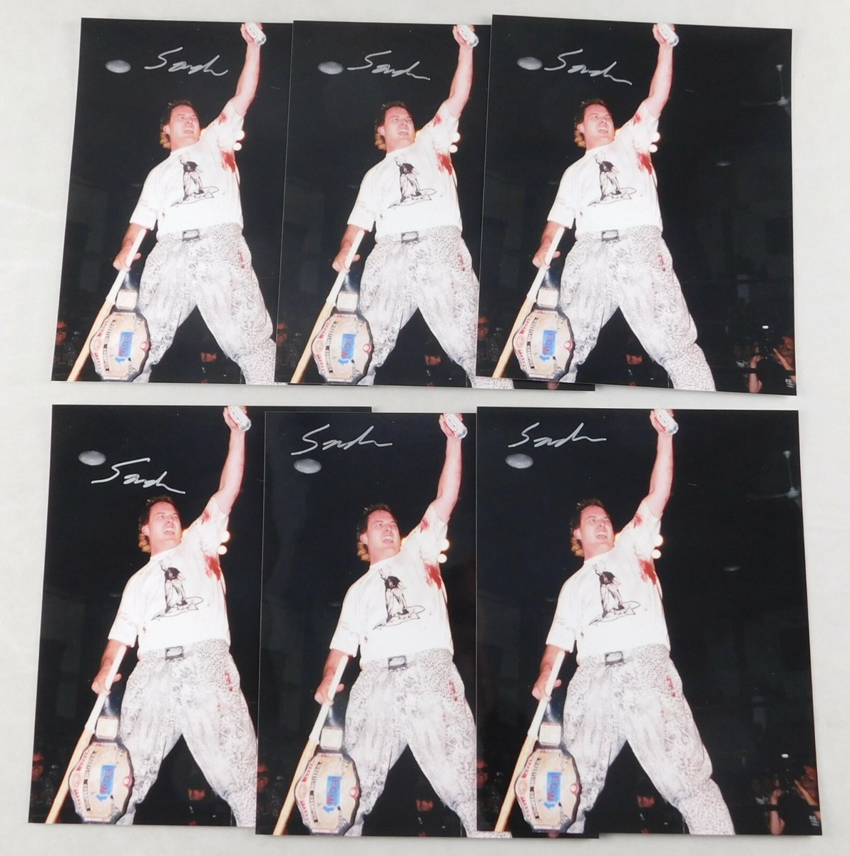 Sandman Signed 8x10 ECW Wrestling Promo Photo Wrestler