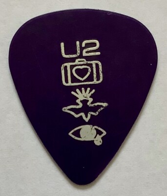 The Edge (U2) - ''Elevation'' Tour Gitarrenplektrum (ca. 2001) {3 Symbole Rarität!)