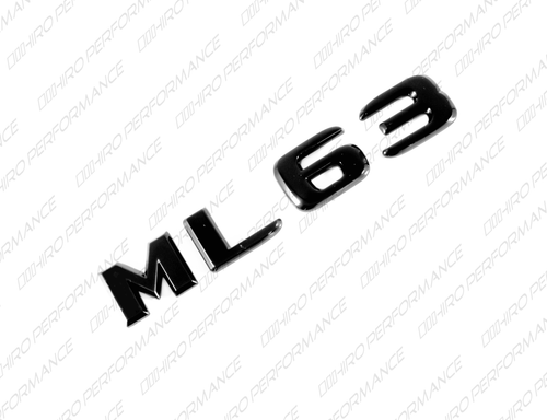 New Gloss Black Emblems Logos Letters for Mercedes-Benz ML63 V8 Biturbo AMG W166 - Picture 6 of 9