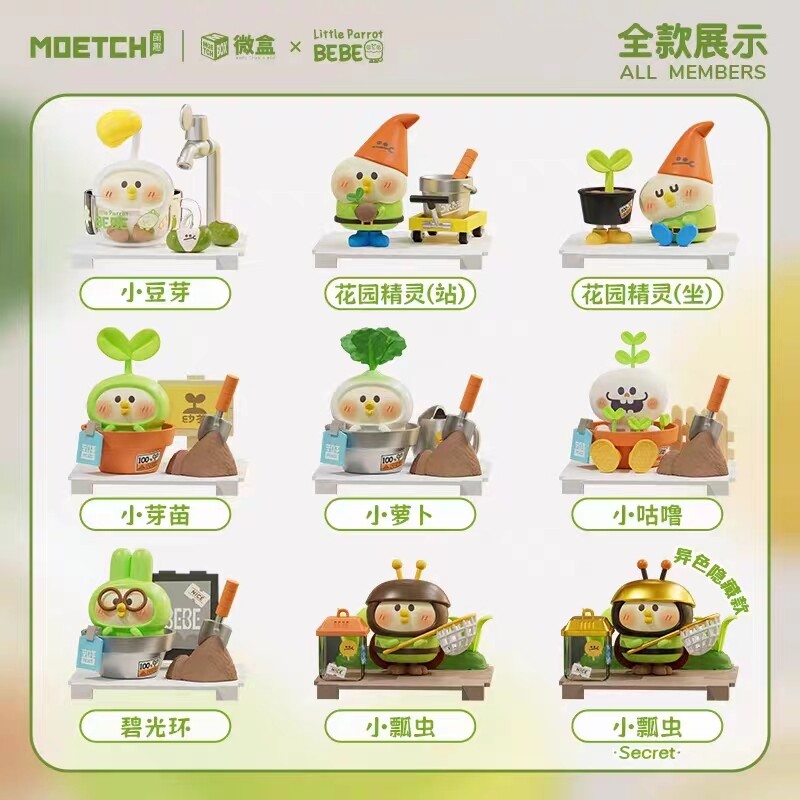 Parakeet Bebe Potted Series Blind Box Random Action Figures 1pcs
