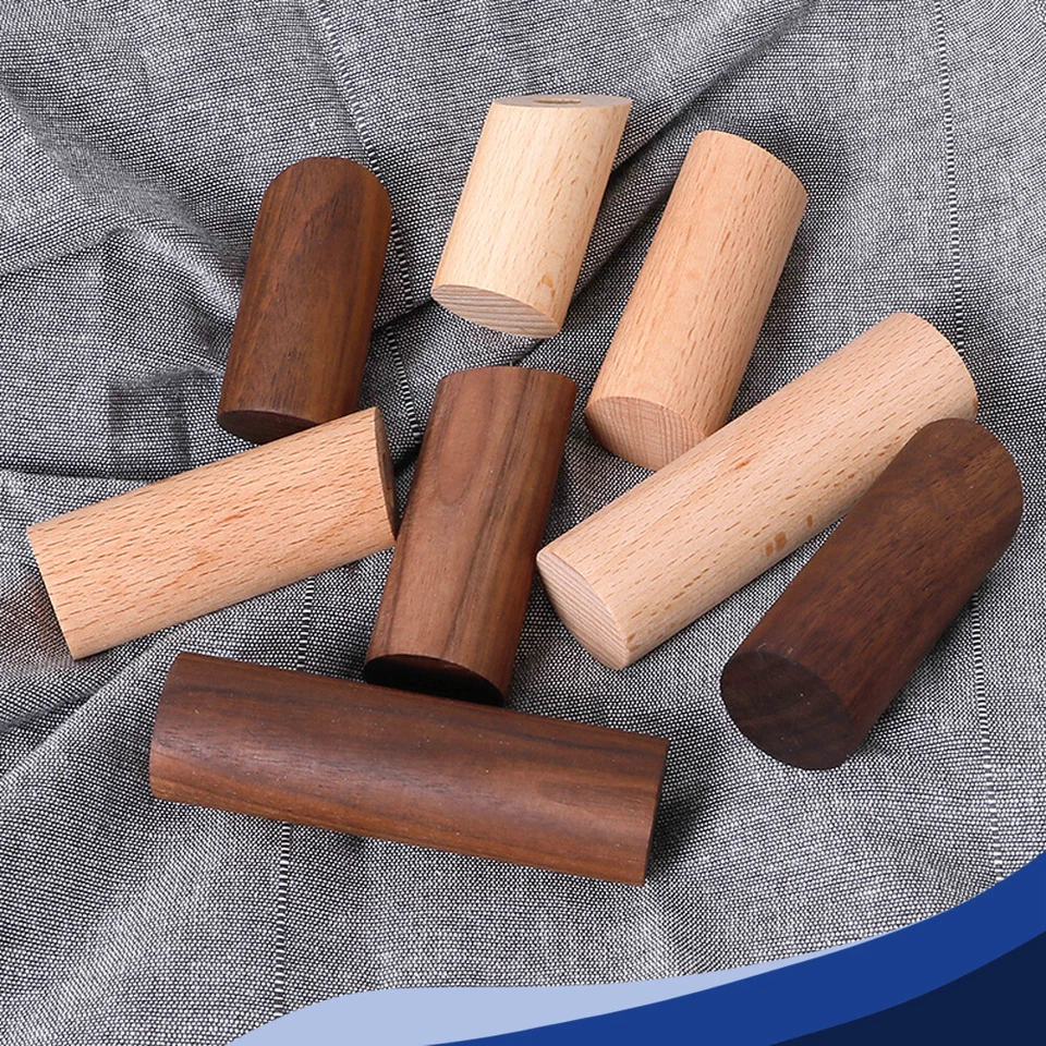 Gancho de madera natural maciza montado en la pared pasillo hogar inclinado percha 6/8/10 mm Foto 3 de 4