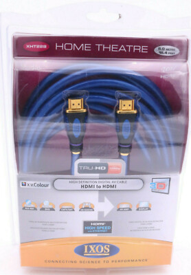 IXOS High Speed HDMI Kabel mit Ethernet XHT 228 HDTV 1.080p 3D 5m blau 005