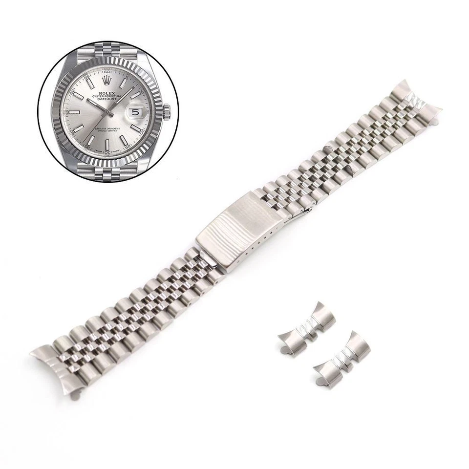 Bracelet Jubilee Acier pour Rolex Oyster Datejust Vintage Day-Date 13,17,19,20mm - Photo 2/4