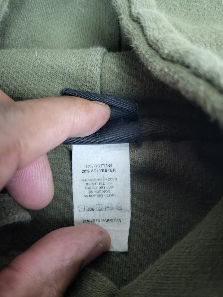 RVCA Hoodie Men Large Green Sweatshirt Drawstring Midweight Outdoor Warm MMA - Image 4 of 4