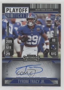 2024 Contenders Variation Playoff Ticket /149 Tyrone Tracy Jr Rookie Auto RC