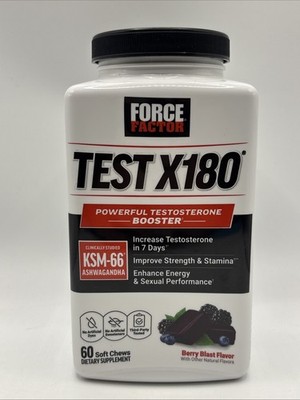 Test X180 , Berry Blast, 60 Soft Chews 09/27