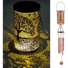 Solar-Powered 36 Inch Wind Chimes with Unique Melodies – Outdoor Garden Delight